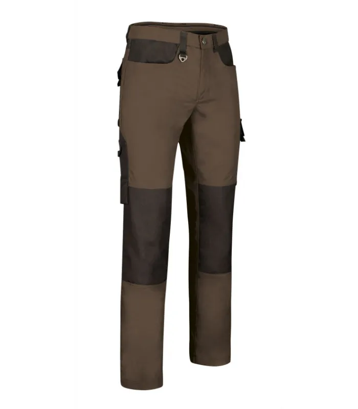 Pantalón de trabajo multibolsillos con diseño bicolor, de poliéster y algodón VALENTO DYNAMITE
